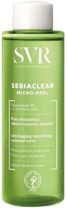 SVR Sebiaclear Agua Renovadora Alisadora Desincrustante de Micropelusas 150mL