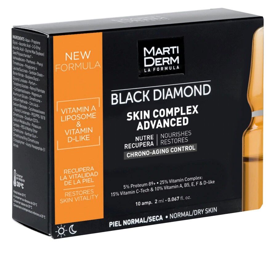 Martiderm Ampollas antienvejecimiento Black Diamond Skin Complex 10x2mL