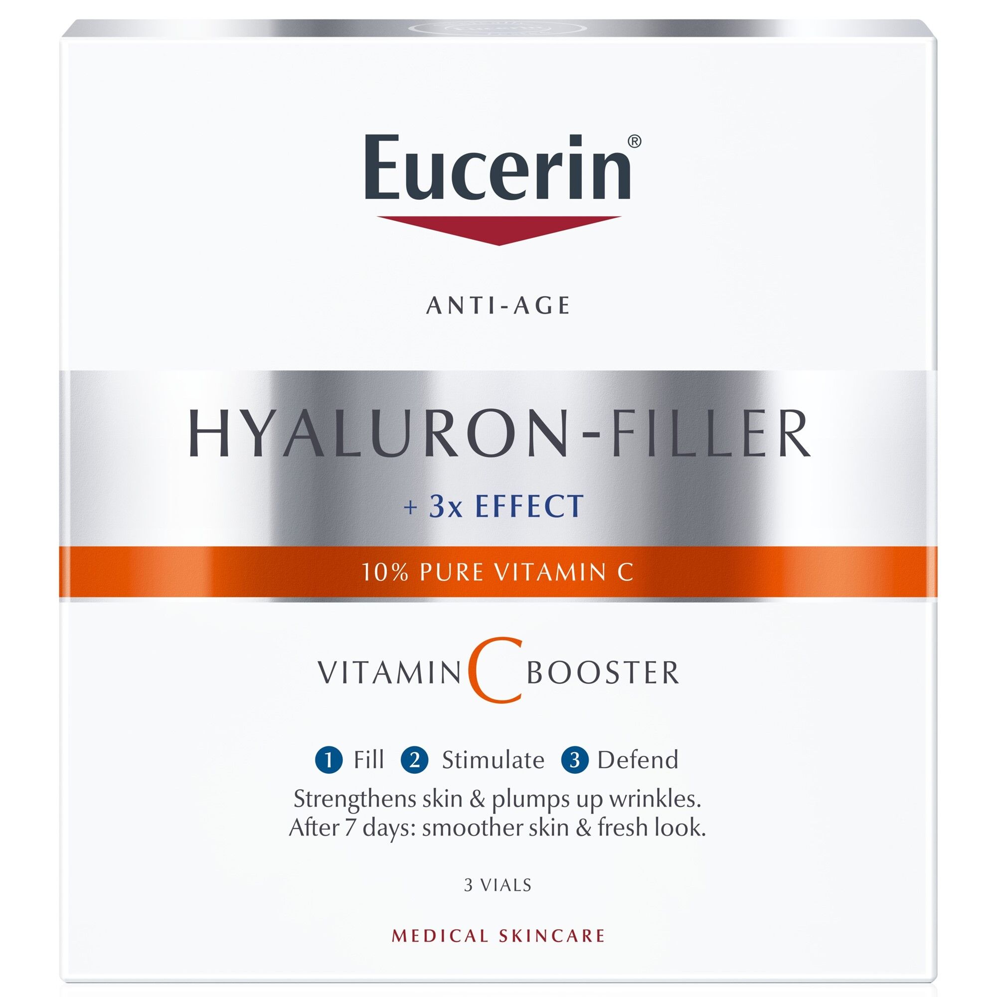 Eucerin Hyaluron-Filler 3x Efecto Booster Vitamina C 3x8mL