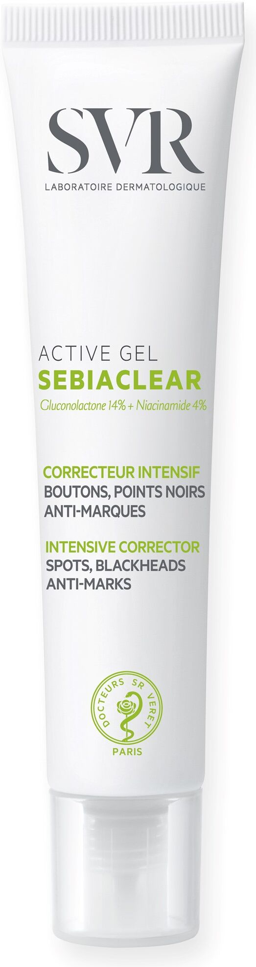 SVR Sebiaclear Cuidado Intensivo Activo Antiimperfecciones Manchas Oscuras, Manchas Y Exceso de Sebo 40mL