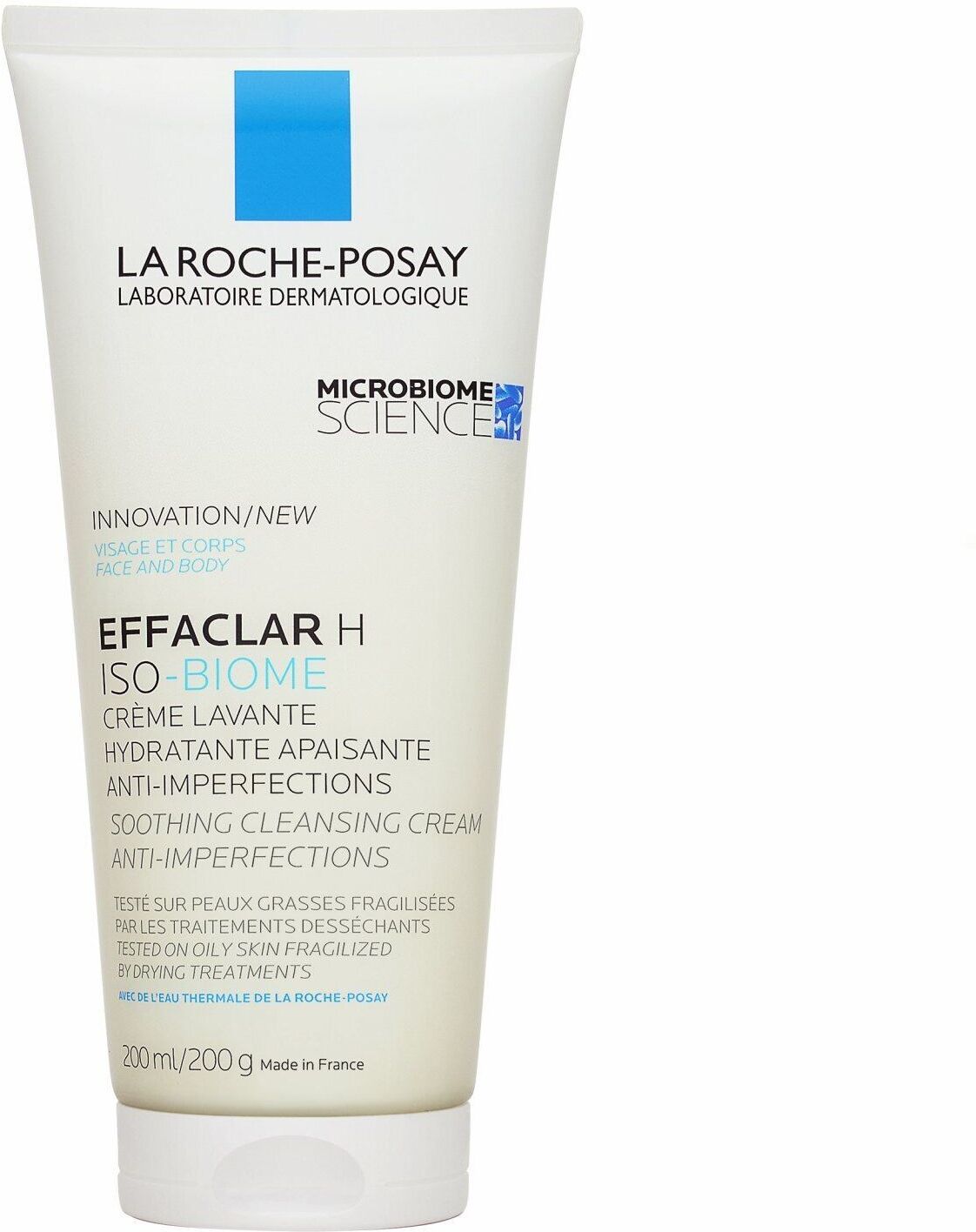 La Roche-Posay Effaclar H Isobiome Crema Limpiadora para Tratamientos Antiacné 200mL