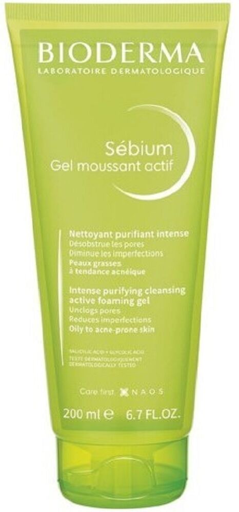 Bioderma Gel espumoso Sebium Gel Moussant Actif 200mL