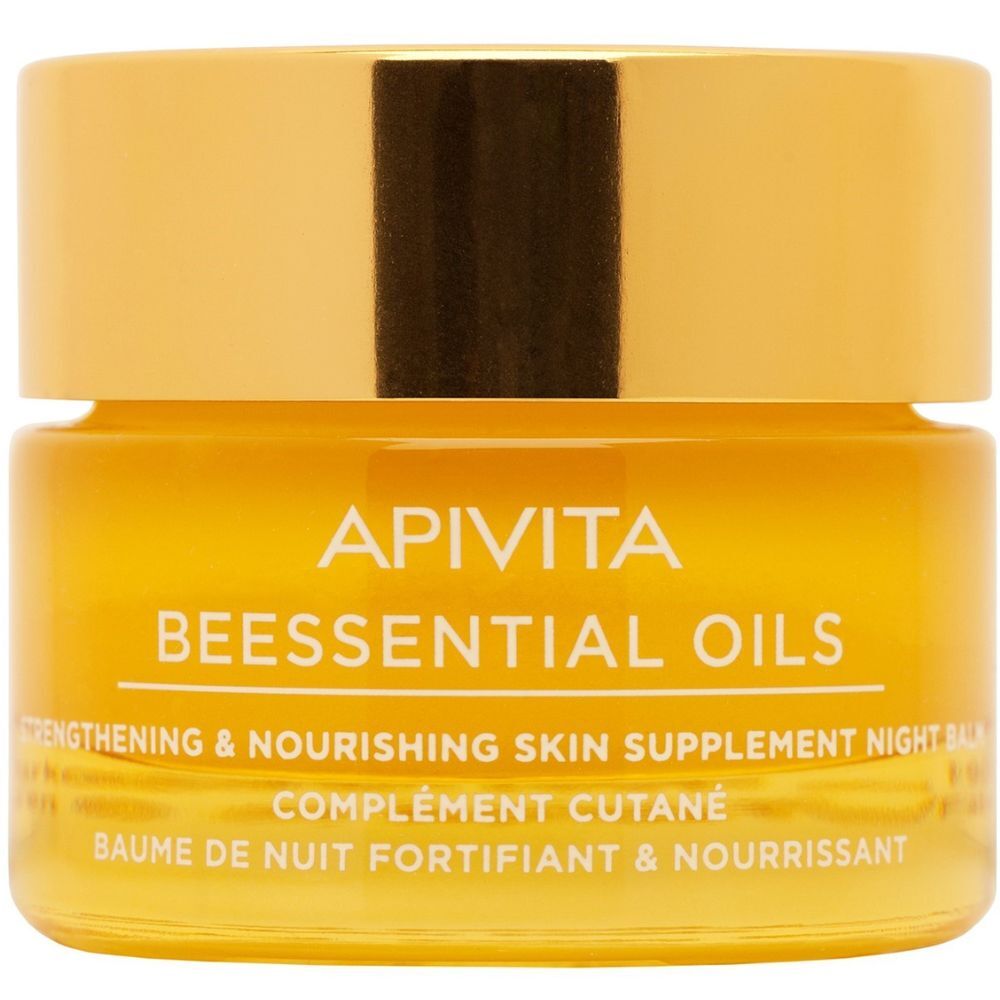 Apivita Bálsamo de noche fortalecedor y nutritivo de Aceites Esenciales de Beess 15mL