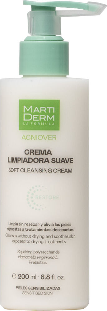 Martiderm Acniover Crema limpiadora suave Pieles sensibilizadas 200mL