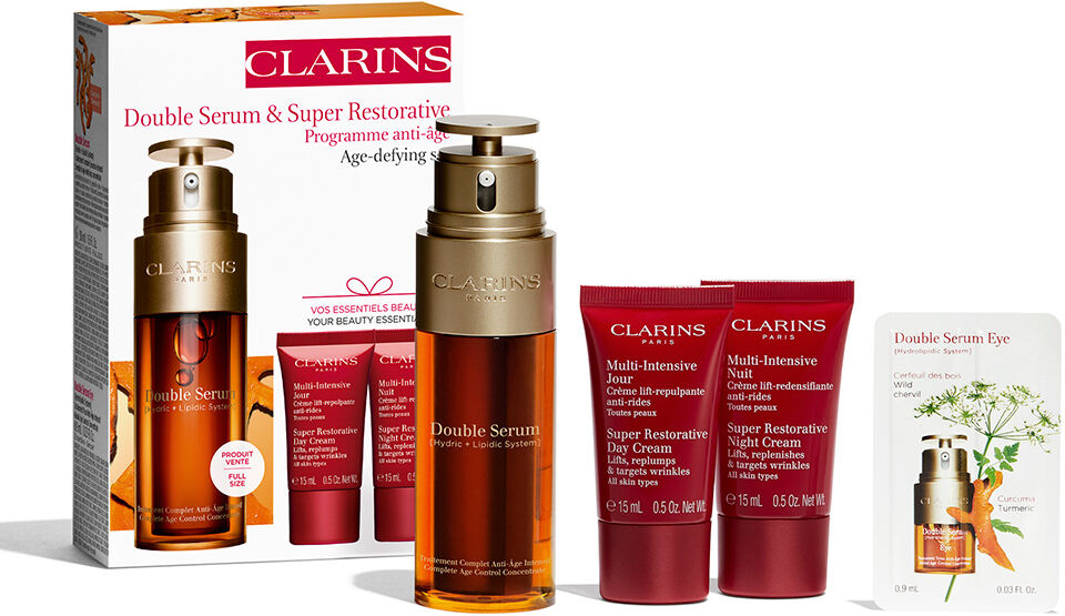 Clarins Cuidado Global Antienvejecimiento Con Doble Suero 1&nbsp;un.