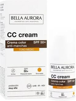 Bella Aurora CC Cream Crema Color Anti-Manchas SPF50+ Tono Medio 30ml