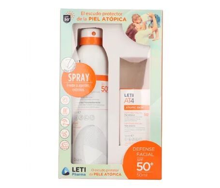 Leti At4 Defense Spray Atopic Skin SPF50+ 200ml + Defense Facial 50ml