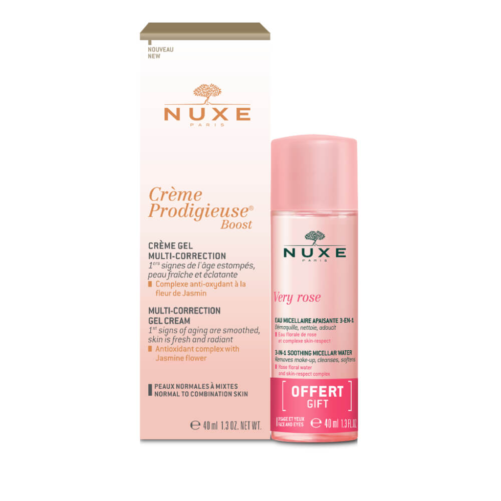 Nuxe Gel potenciador Crème Prodigieuse 40 ml + Agua micelar Very Rose 40 ml gratuita