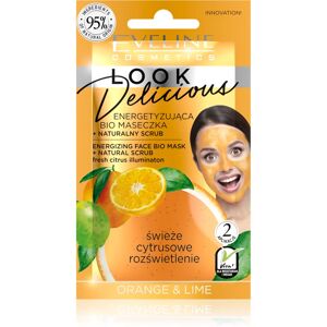 Eveline Cosmetics Look Delicious Orange & Lime masque hydratant illuminateur effet exfoliant 10 ml