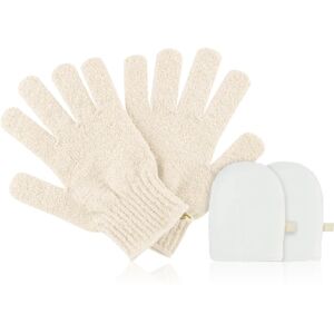 Exfoliating Gloves and Facial Buffing Pads ensemble (pour le bain)