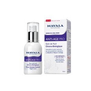 Mavala SkinSolution Anti-Age Pro Soin de Nuit Chrono-Biologique 30 ml - Flacon Airless 30 ml