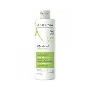 A-DERMA Biology Lait Demaquillant Dermatologique Bio 400 ml - Flacon 400 ml