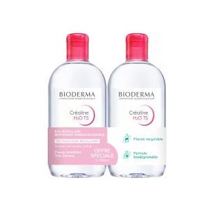 Bioderma Crealine H2O TS Eau Micellaire Demaquillante Lot de 2 x 500 ml - Lot 2 x 500 ml