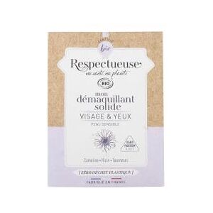 Respectueuse Mon Démaquillant Solide Visage et Yeux Bio 25 g - Boîte 1 pain de 25 g