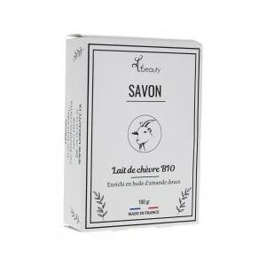 LHBEAUTY Savon Masque au Lait de Chevre Bio & Huile d'Amande Douce 100 g - Pain 100 g