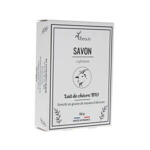 LHBEAUTY Savon Exfoliant au Lait de Chevre Bio & Noyaux d'Abricots 100 g - Pain 100 g