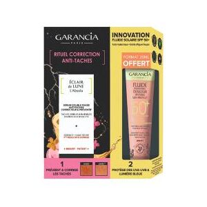 Garancia Éclair de Lune l'Absolu Serum Double Phase Anti-Taches Correcteur et Preventif 30 ml + Fluide Incroyable Douceur SPF50+ 20 ml Offert - Lot 2 produits