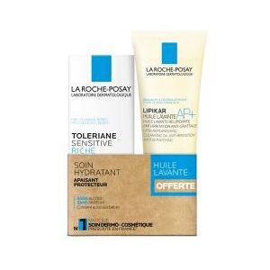 La Roche-Posay Tolériane Sensitive Riche 40 ml + La Roche-Posay Lipikar Huile Lavante AP+ 100 ml Offerte - Lot 2 produits