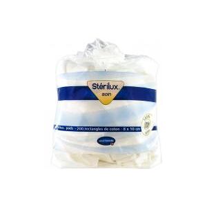 Hartmann Rectangles de Coton Sterilux® Pads - 200 Pièces - Sachet 200 rectangles