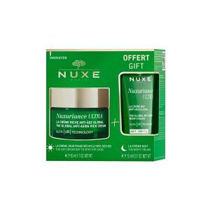 Nuxe Nuxuriance Ultra Kit Anti-Âge Peaux Sèches Crème de Jour Riche 50 ml + Cème de Nuit 15 ml Offerte - Coffret 2 produits