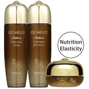 Escargot Noblesse Intensive Skin Care SET (3 types de soins de la peau - Toner+Emulsion+Crème)