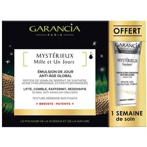 Garancia Mystérieux Mille et Un Jours Emulsion de Jour 30Ml et Mystérieux Repulpant Voyage Offert - Publicité