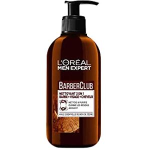 L’Oréal Paris L'Oréal Men Expert BarberClub Nettoyant 3 en 1 Barbe + Visage + Cheveux Homme Usage Quotidien À l'Huile Essentielle de Bois de Cèdre Tous Types de Peaux 200 ml - Publicité