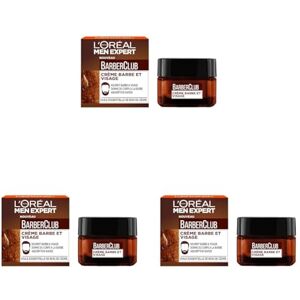 L’Oréal Paris L'Oréal Men Expert BarberClub- Crème Nourrissante pour Barbe & Visage Texture Légère & Non Grasse Absorption Rapide À l'Huile Essentielle de Bois de Cèdre 50 ml (Lot de 3) - Publicité