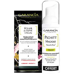 Garancia Éclair de Lune l'Absolu Double-Sérum Anti-Taches Correcteur et Préventif 30 ml + Pschitt Magique Nouvelle Peau 30 ml Offert - Publicité