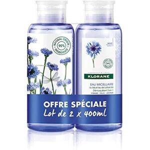 Klorane Eau Micellaire Au Bleuet Bio 2x400ml