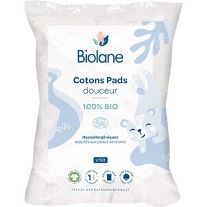 Cotons pads douceur Bébé 100% Bio Peaux sensibles 150 Cotons