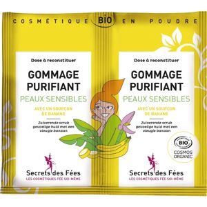 Gommage purifiant peaux sensibles bio Secrets des Fees 2x4g