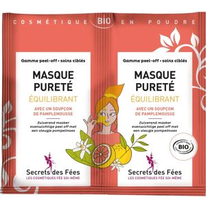 Secrets des Fées Masque peel-off Pureté équilibrant bio Secrets des Fées 2x8g