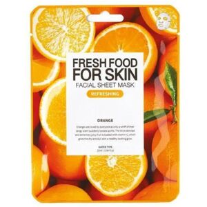Farm Skin Masque en tissu à l'orange rafraîchissant Fresh Food Farm Skin