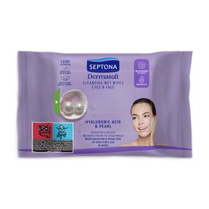 Septona Lingettes nettoyantes pour le visage à l'acide hyaluronique, 20 lingettes