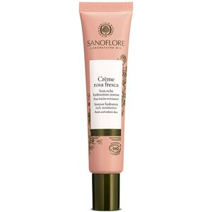 Sanoflore Creme Hydratante Riche a l'Acide Hyaluronique et l'Hydrolat de Rose Creme de Jour