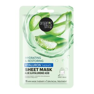 Organic Shop Masque Tissu Aloe & Acid Hyaluronique Masque