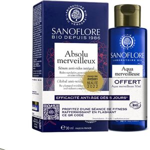 Serum Anti-rides Absolu Merveilleux Sanoflore + Lotion Acqua Merveilleuse 50ml offerte