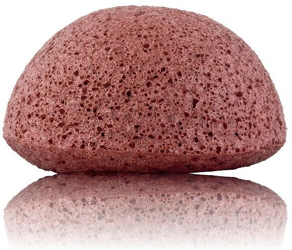 The Konjac Sponge Company Éponge Konjac Visage – Argile Rouge - Peaux Sèches et Matures