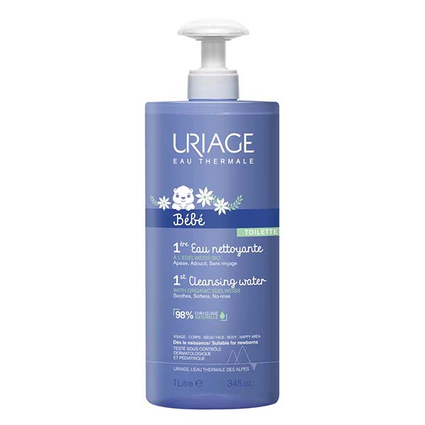 Uriage Bébé 1ère Eau Nettoyante Apaisante Visage Corps 1L