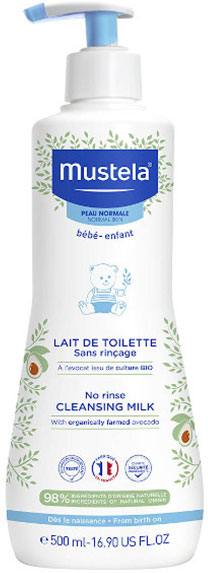 Mustela Bain & Toilette Lait Sans Rinçage 500ml