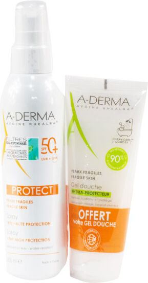 Aderma Protect Spray Très Haute Protection SPF50+ 200ml + Gel Hydra 100ml Offert