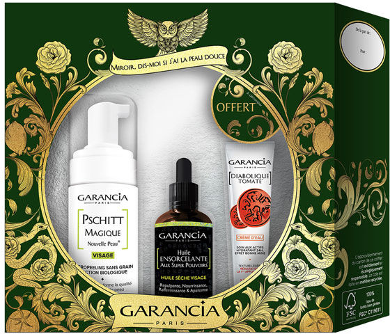 Garancia Coffret Noël Pschitt Magique 100ml + Huile Ensorcelante 29ml + Diabolique Tomate Crème d'Eau 20g Offerte