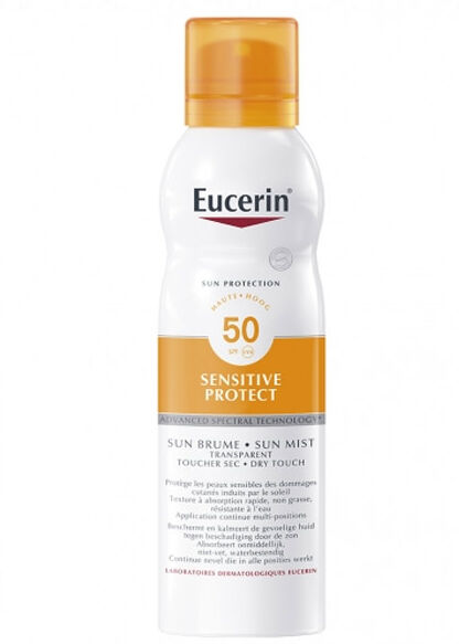 Eucerin Sun Protection Sensitive Protect Brume Transparente Spray SPF50 200ml