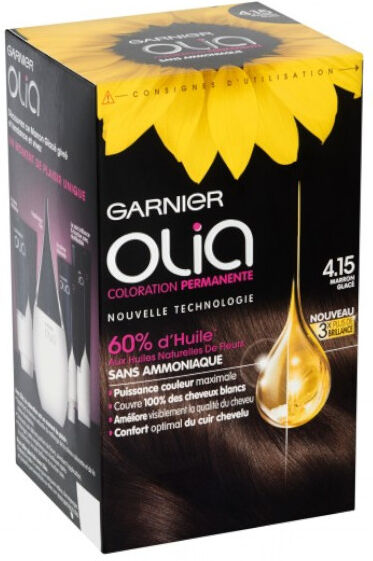 Olia Garnier Olia Coloration Permanente Sans Ammoniaque 4.15 Marron Glacé