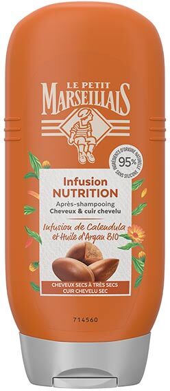 Le Petit Marseillais Après-Shampooing Infusion Nutrition Calendula et Huile d'Argan Bio 200ml