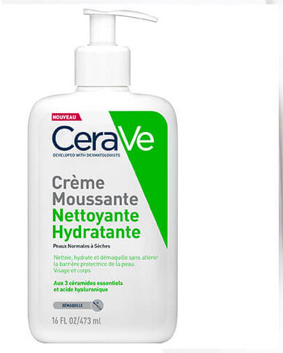 Crème Moussante Nettoyante Hydratante Visage Cerave 473ml