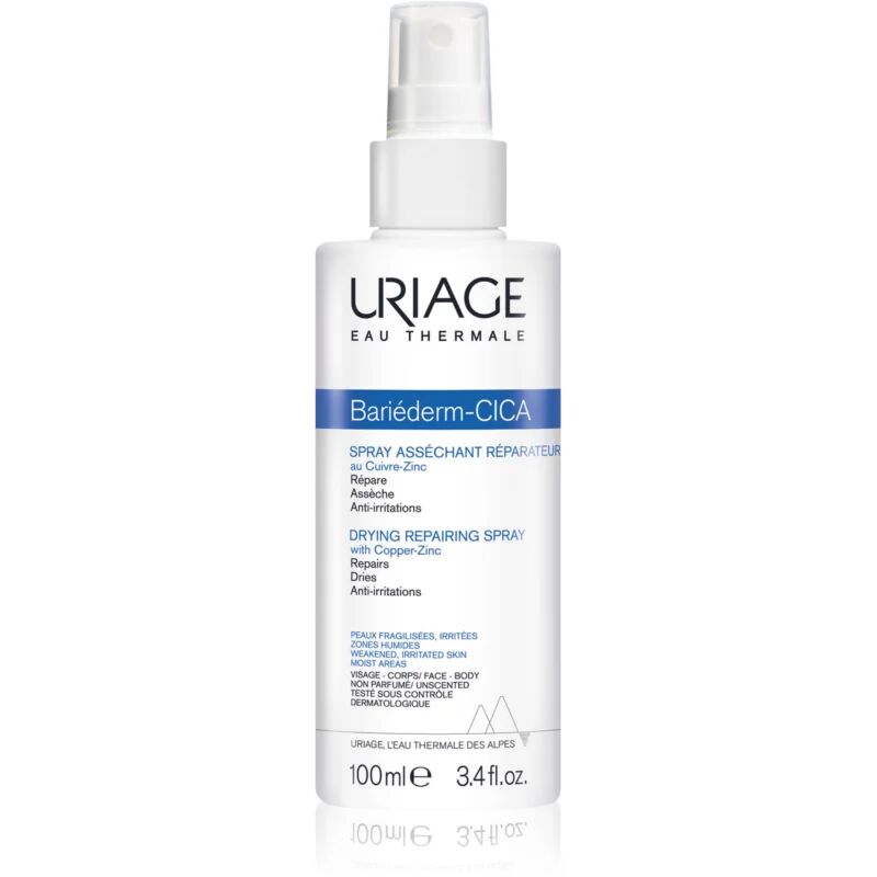 Uriage Bariéderm Drying Repairing Cica-Spray Drying Reparative Spray with Copper and Zinc 100 ml