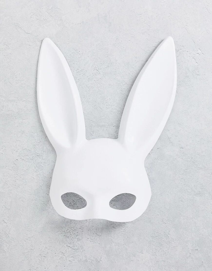 ASOS DESIGN Halloween bunny mask in white  - Size: No Size