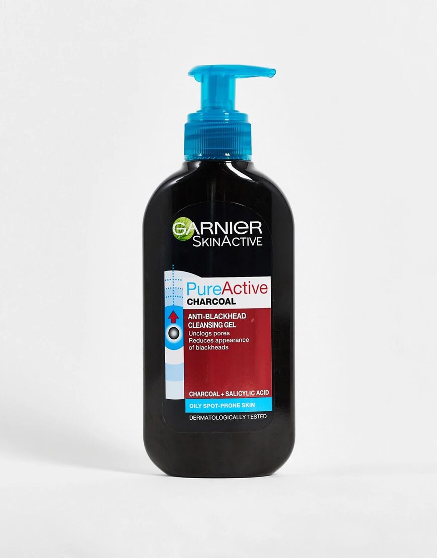 Garnier Pure Active Intensive Anti-Blackhead Charcoal Gel Wash 200ml-No colour  - Size: No Size